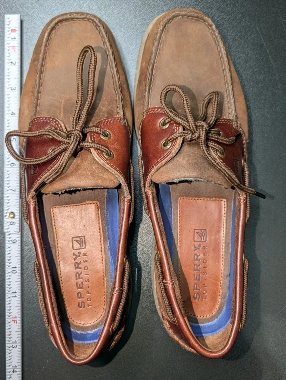 Sperry Topsider Boat Shoes Mens Size 12 Dark Brown